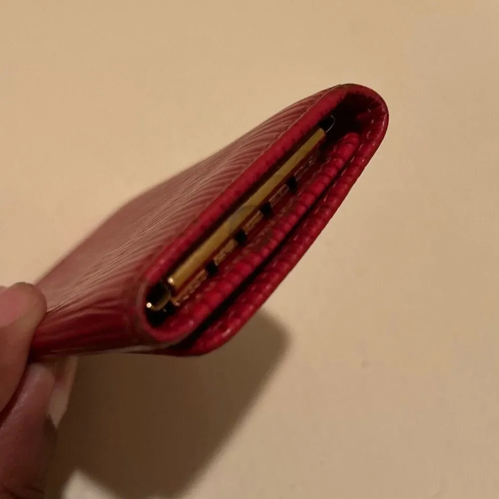 Louis Vuitton Epi Key Holder Case Red Textured 4-Key Organization Travel Luxury